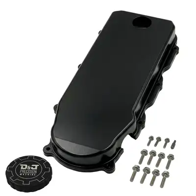 BD Diesel Billet Breather; Black Powder Coat Finish;