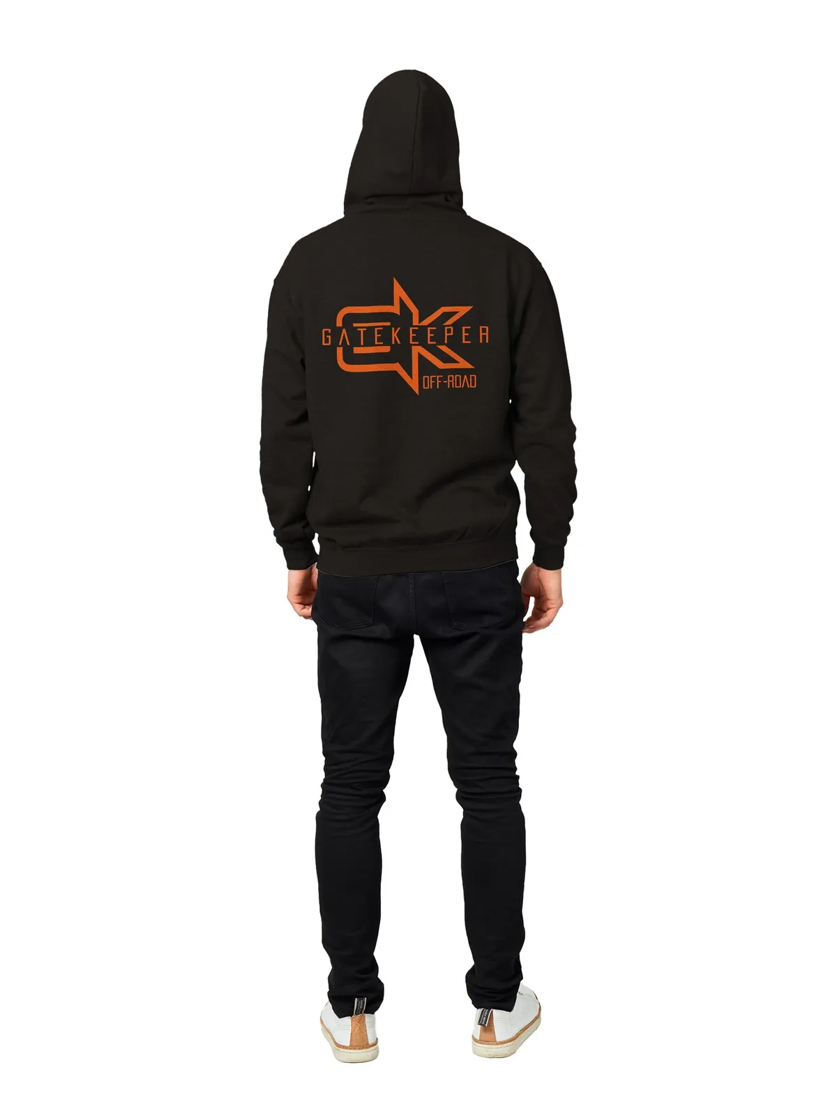 Gatekeeper Off-Road Pull Over Logo Hoodie Sweatshirt (Black and Orange) product image