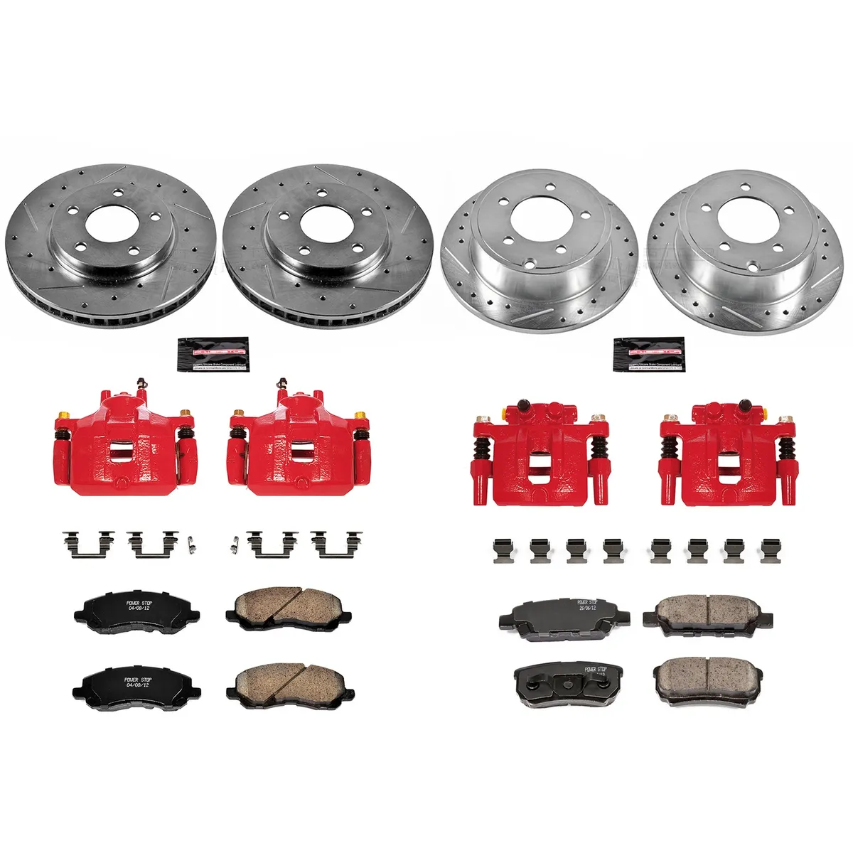 Z23 Evolution Sport Upgrade Kit: Drilled/Slotted Rotors; Carbon-Fiber Ceramic Pads; Powder Coated Calipers product image