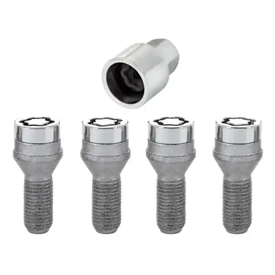 McGard Wheel Lock Set M14x1.5 Bolt Cone Seat 17mm Hex 27.5mm Shank Chrome