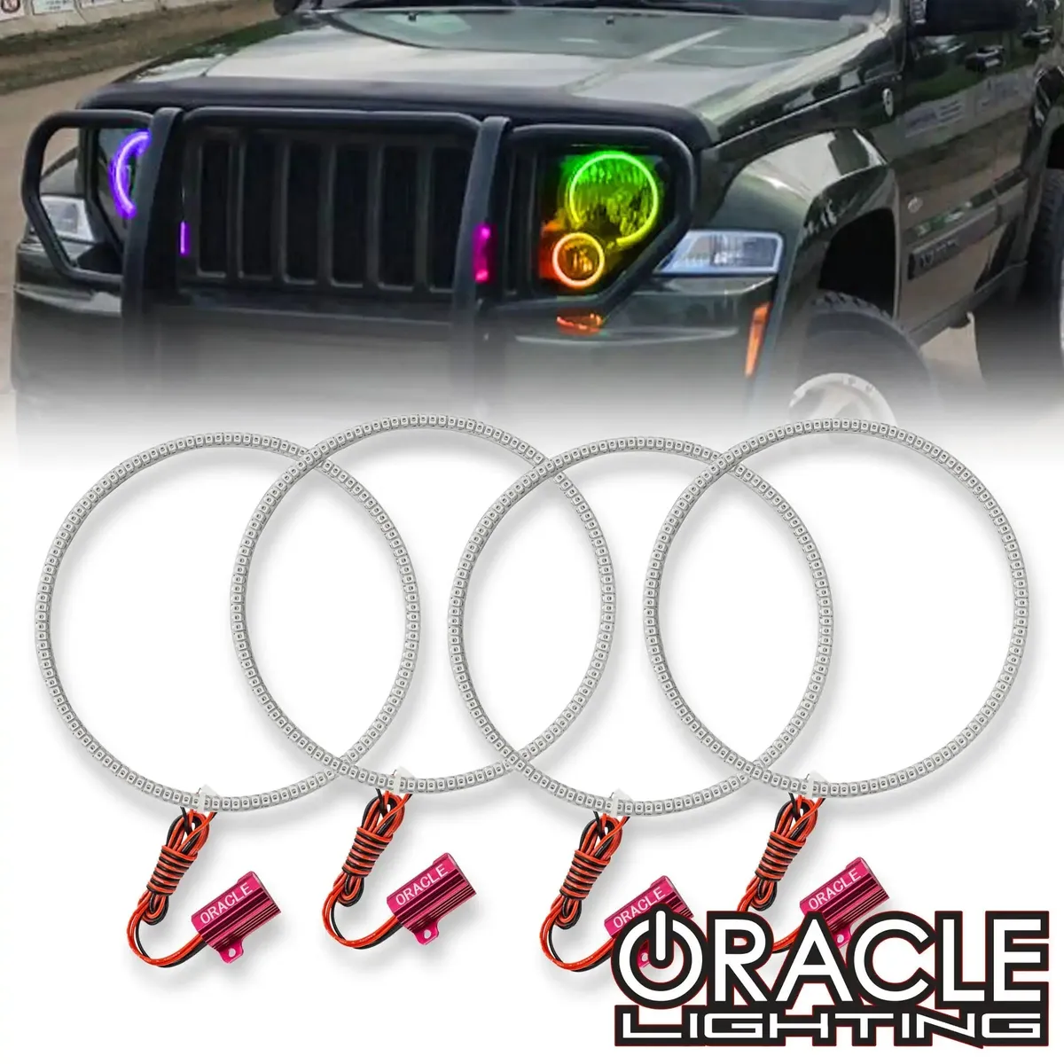 Oracle Lighting ORACLE Lighting 2008-2013 Jeep Liberty LED Headlight Halo Kit