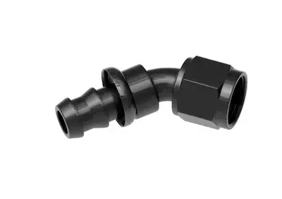 Redhorse Performance 12 45 Degree An/Jic Hose End Push Lock Black
