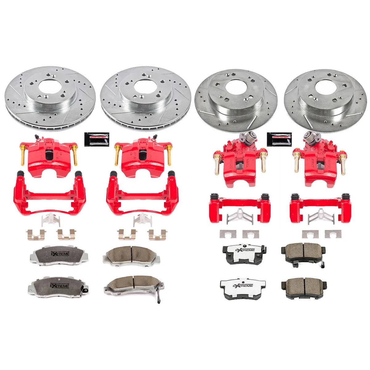 Z26 Street Warrior Upgrade Kit: Drilled/Slotted Rotors; Carbon-Fiber Ceramic Pads; Powder Coated Calipers product image
