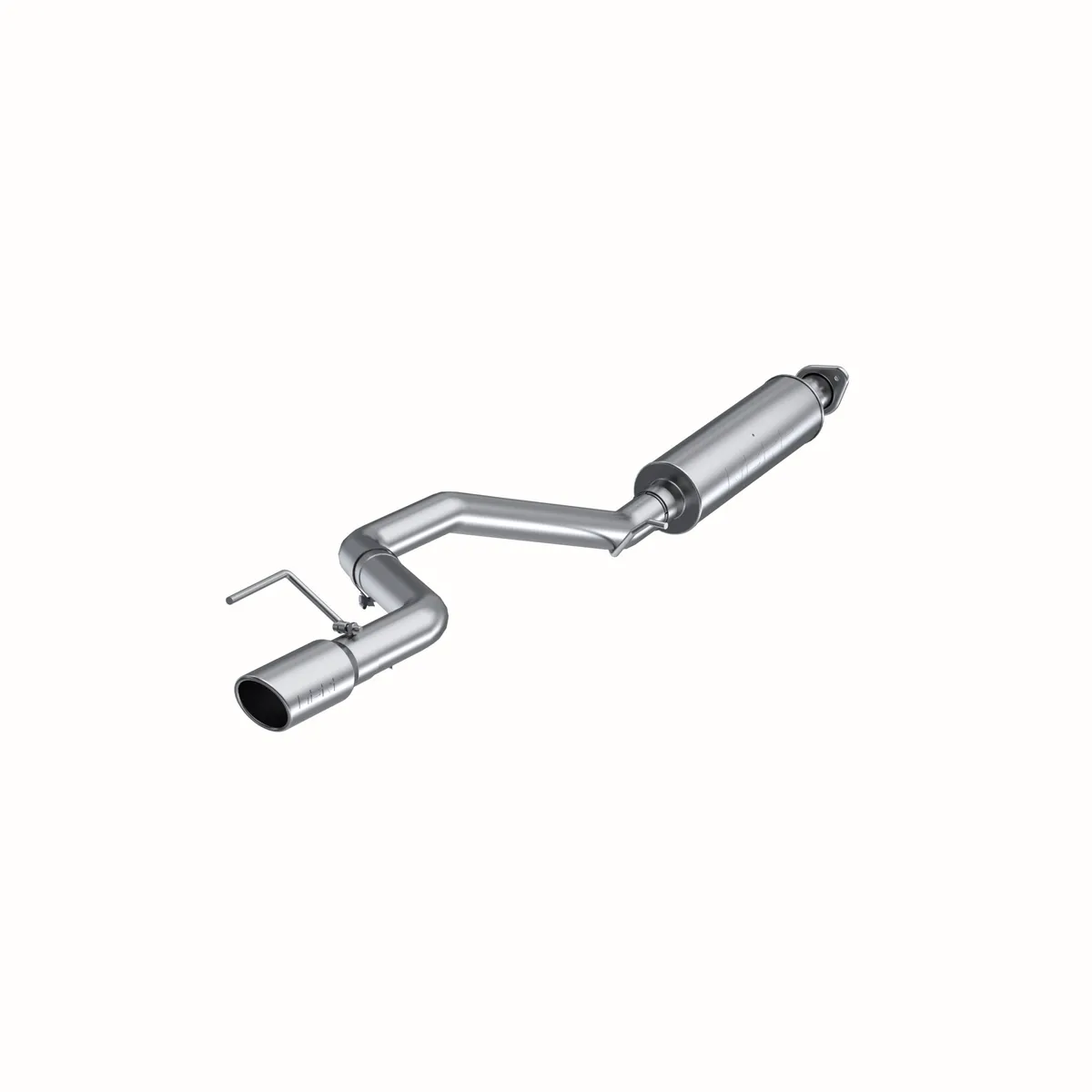 Armor Lite Cat Back Exhaust System; 3 in.; Incl. Ext. Pipe w/Flange/Muffler/Over Axle Pipe/Tailpipe/Hardware/4 in. OD Tip; Single Side Exit; Aluminized; product image