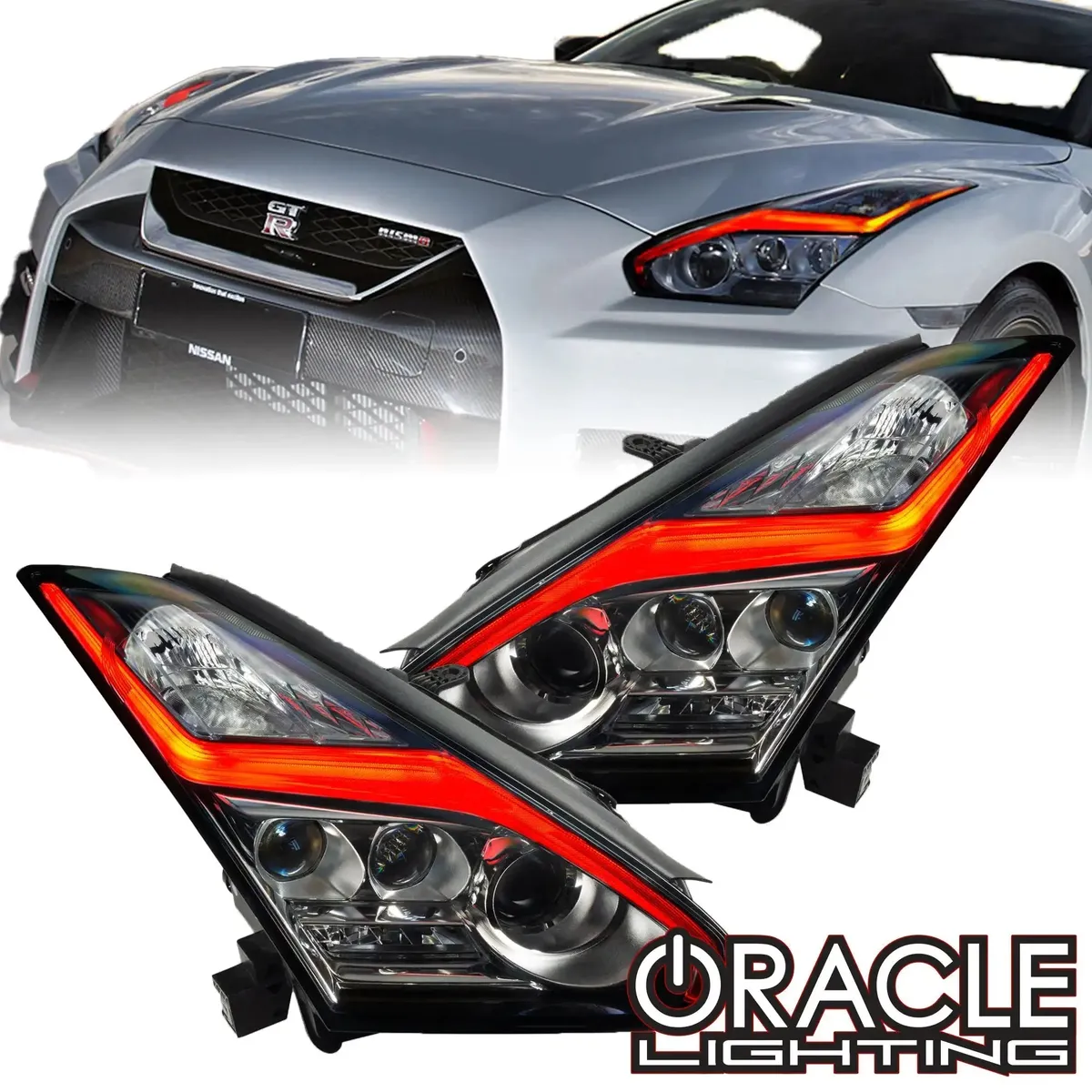 Oracle Lighting 2015-2024 Nissan Gt-R Colorshift "lightning Bolt" Rgb+w Headlight DRL Upgrade Kit product image
