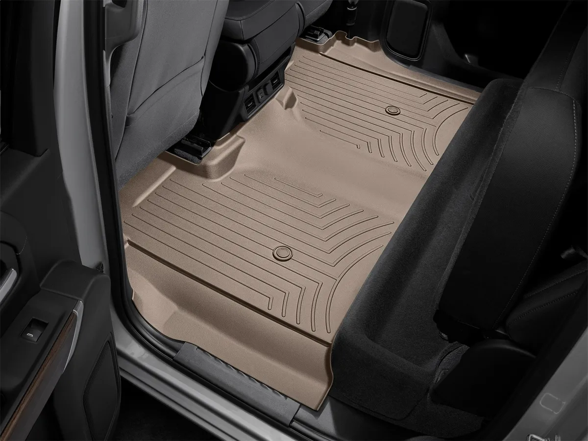 Tan Rear FloorLiner Silverado 1500 2019 + Crew Cab 1st row bucket seats product image